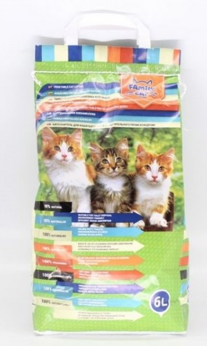 Family Vegetable Cat Litter dabīgie granulu pakaiši kaķiem 6L