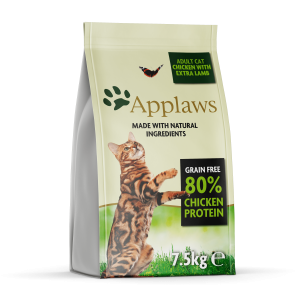 Applaws Cat Adult Chicken/ Lamb bezgraudu barība kaķiem ar vistu un jēru 7.5kg