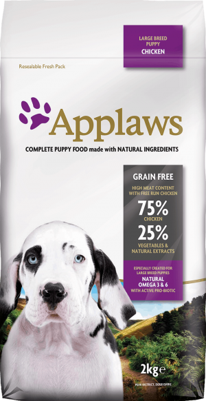Applaws Dog Puppy Chicken Large Breed bezgraudu bariba lielo šķirņu kucēniem ar vistu 2kg