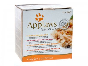 Applaws Cat Chicken Collection kaķu konservu izlase -vista četri veidi 70g x12gb