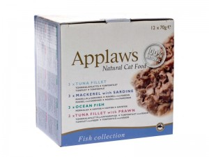 Applaws Cat Fish Collection kaķu konservu izlase -zivs četri veidi 70g x12gb