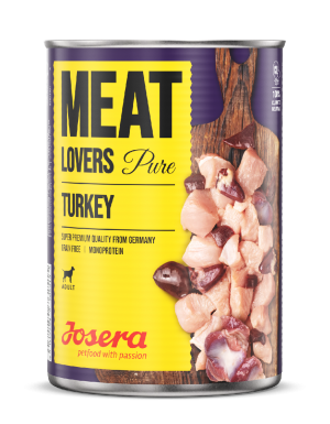 Josera Meat Lovers Pure Turkey konservi suņiem ar tītaru 6 x 400g