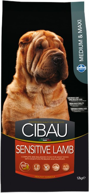 Cibau Dog M/L Sensitive with Lamb sausā barība suņiem 2.5kg