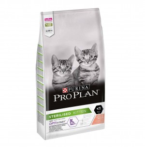 Pro Plan Kitten Sterilised barība sterilizētiem kaķēniem ar lasi 400g