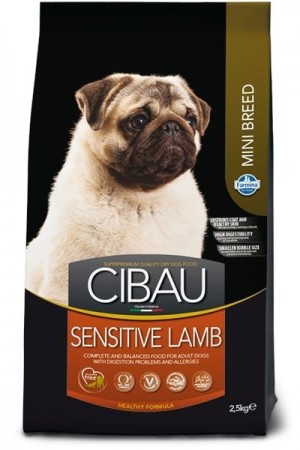 Cibau Dog S Sensitive with Lamb sausā barība suņiem 2.5kg