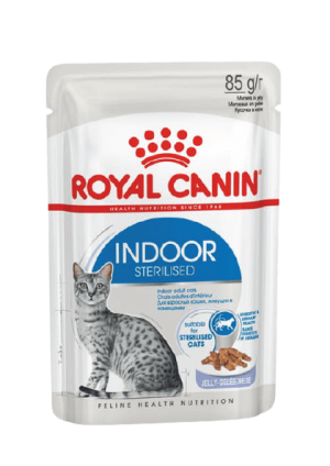 Royal Canin FHN Indoor Jelly konservi kaķiem 12x85g