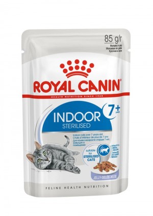 Royal Canin FHN Indoor 7+ in Jelly konservi kaķiem 12x85g