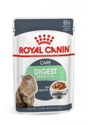 Royal Canin FCN Digest sensitive in gravy konservi kaķiem 12x85g