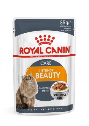 Royal Canin FCN Intense Beauty in Gravy konservi kaķiem 12x85g