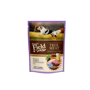 Sams Field Dog Pouch Duck & Turkey with Linseed 260g