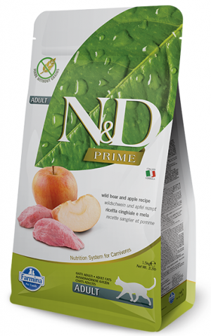 N&D NATURAL & DELICIOUS Cat Prime Grain Free Boar & Apple 1.5kg