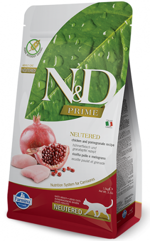 N&D NATURAL & DELICIOUS Cat Prime Grain Free Chicken & Pomegrante Neutered 300g