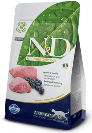 N&D NATURAL & DELICIOUS Cat Prime Grain Free Lamb & Blueberry 10kg
