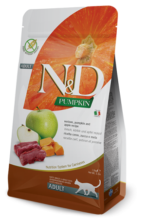N&D NATURAL & DELICIOUS Cat Grain Free Venison, Pumpkin & Apple 1.5kg