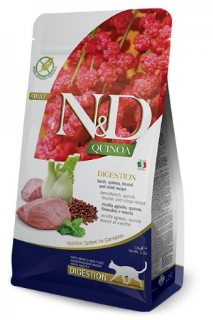 N&D NATURAL & DELICIOUS Cat Grain Free Quinoa, Lamb & Fennel Digestion 1.5kg