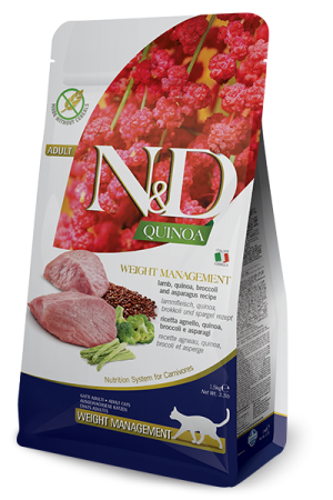 N&D NATURAL & DELICIOUS Cat Grain Free Quinoa, Lamb & Broccoli Weight Manage 5kg