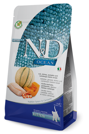 N&D NATURAL & DELICIOUS kitten Grain Free codfish & shrimp pumpkin 5kg