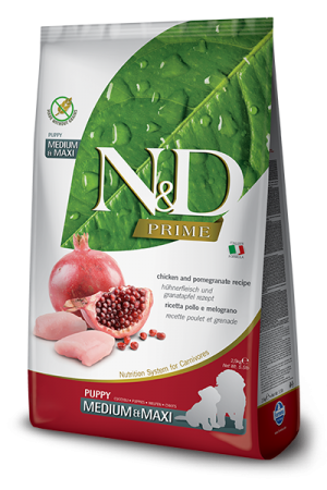 N&D NATURAL & DELICIOUS ND Dog Grain Free Chicken & Pomegranate M/L Puppy 12kg