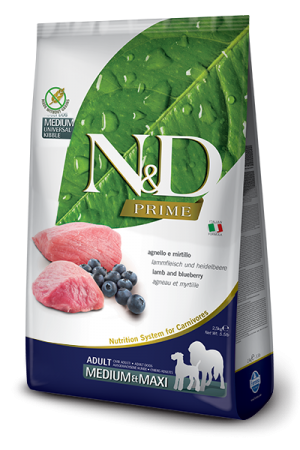 N&D NATURAL & DELICIOUS ND Dog Grain Free Lamb & Blueberry adult M/L 12kg