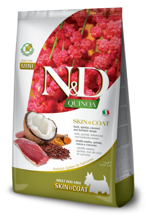 N&D NATURAL & DELICIOUS ND Dog Grain Free Quinoa & Duck skin & coat adult S 2.5kg