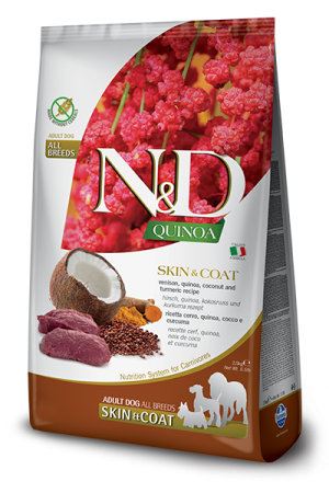 N&D NATURAL & DELICIOUS ND Dog Grain Free Quinoa, Vension skin & coat adult all breed 7kg