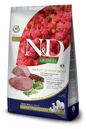 N&D NATURAL & DELICIOUS Dog GF Quinoa & Lamb, Broccoli weight manage all breed 2.5kg