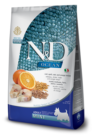 N&D NATURAL & DELICIOUS ND Dog low grain Fish & orange Adult Mini 7kg