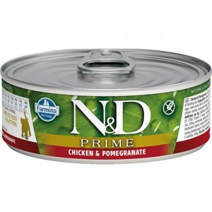 N&D NATURAL & DELICIOUS ND Cat Chicken & Pomegranate Kitten konservi kaķeniem 80g