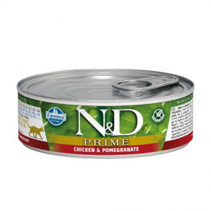 N&D NATURAL & DELICIOUS ND Cat Chicken & Pomegranate konservi kaķiem 80g