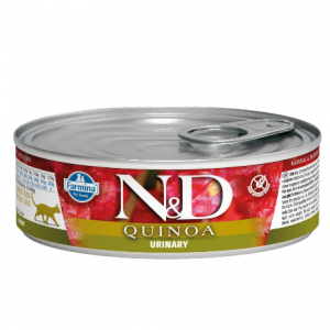 N&D NATURAL & DELICIOUS ND Cat Quinoa & Duck urinary konservi kaķiem pastēte 80g