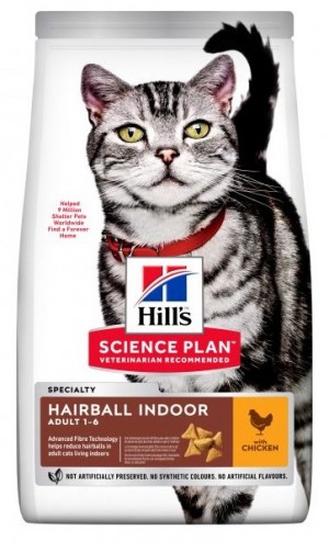 HILLS SP Hill's Science Plan Adult Hairball Indoor chicken 3kg