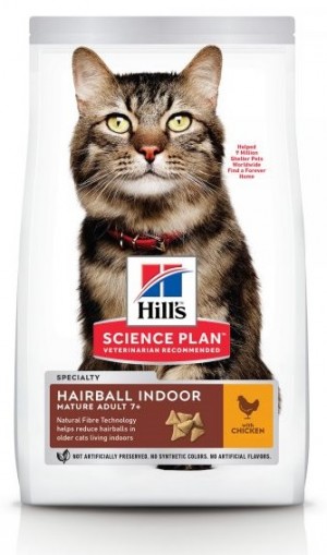 HILLS SP Hill's Science Plan Mature Adult 7+ Hairball Indoor chicken 1.5kg