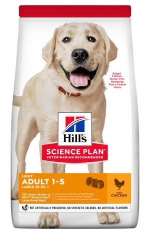 HILLS SP Hill's Science Plan LIGHT LARGE BREED ADULT CHICKEN ar vistu 14kg