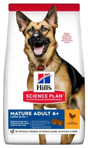 HILLS SP Hill's Science Plan MATURE ADULT 6+ LARGE BREED CHICKEN ar vistu 14kg