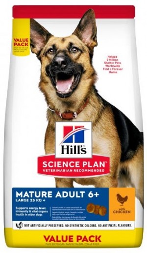 HILLS SP Hill's Science Plan MATURE ADULT 6+ LARGE BREED CHICKEN ar vistu 18kg