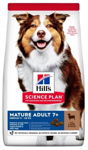 HILLS SP Hill's Science Plan MEDIUM MATURE ADULT ar jēru 14kg