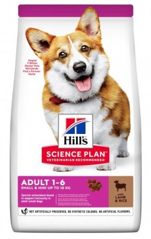 HILLS SP Hill's Science Plan ADULT SMALL & MINI LAMB & RICE ar jēru un rīsiem 300g