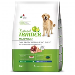 Natural Trainer Maxi Adult with Ham and rice ar žāvētu šķiņķi 3kg