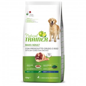 Natural Trainer Maxi Adult with Ham and rice ar žāvētu šķiņķi 12kg