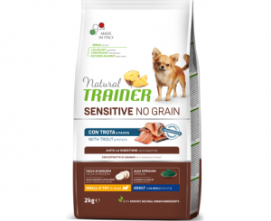 Natural Trainer Mini Adult Sensitive no grain Trout ar foreli 2kg