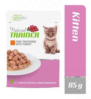 Natural Trainer Kitten with Turkey konservi kaķēniem ar tītaru 85g