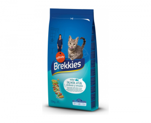 Brekkies Cat Fish Mix barība kaķiem ar lasi, tunci un dārzeņiem 15kg
