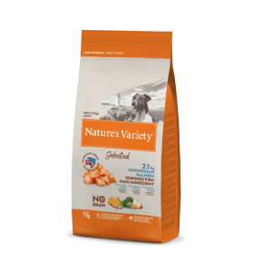 Natures Variety Selected Mini Adult no Grain Norwegian Salmon bezgraudu barība mazo škirņu suņiem ar lasi 1.5kg