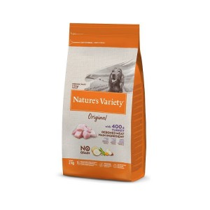 Natures Variety Original Med/Max Adult Turkey No Grain bezgraudu barība vidējo/lielo šķirņu suņiem ar tītaru 2kg