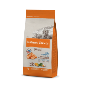 Natures Variety Selected Norwegian Salmon bezgraudu barība kaķiem ar Norvēģijas lasi 7kg