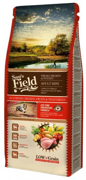 Sams Field Chicken & Potato Adult Mini barība mazo šķirņu suņiem ar vistu 8kg