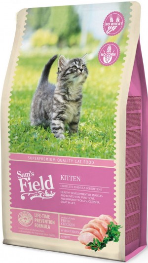 Sams Field Cat Kitten barība kaķēniem ar vistu 7.5kg