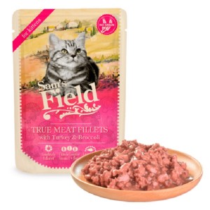 Sams Field Cat Pouch for kittens with Turkey & Broccoli 85g